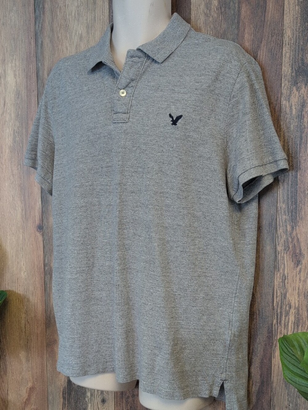 American Eagle Outfitters Men’s Light Gray Polo  XL